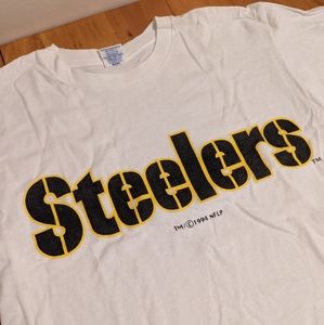 VINTAGE Pittsburgh Steelers NFL Starter white shirt sz M